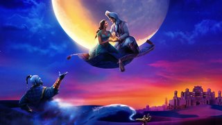 Will Smith, Naomi Scott, Mena Massoud Guy Ritchie on Aladdin&nbsp;